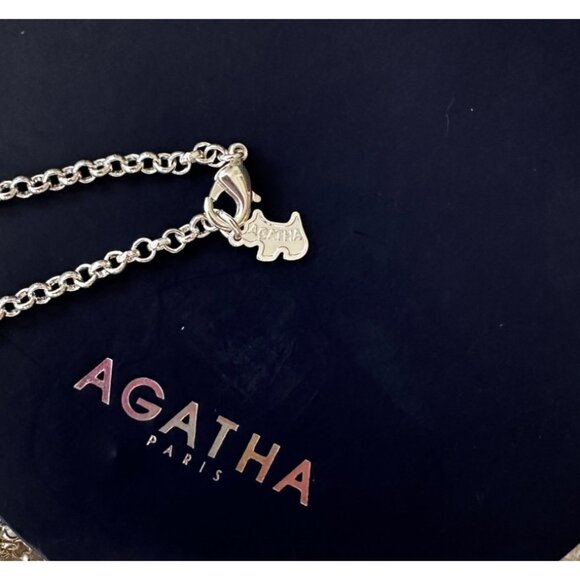 Agatha Paris Faux Pearl Cluster Extra Long Silver-Tone Statement Necklace - Picture 3 of 3